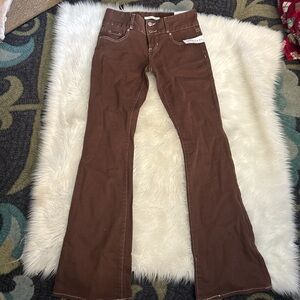 PacSun Women's Brown Flare Jeans